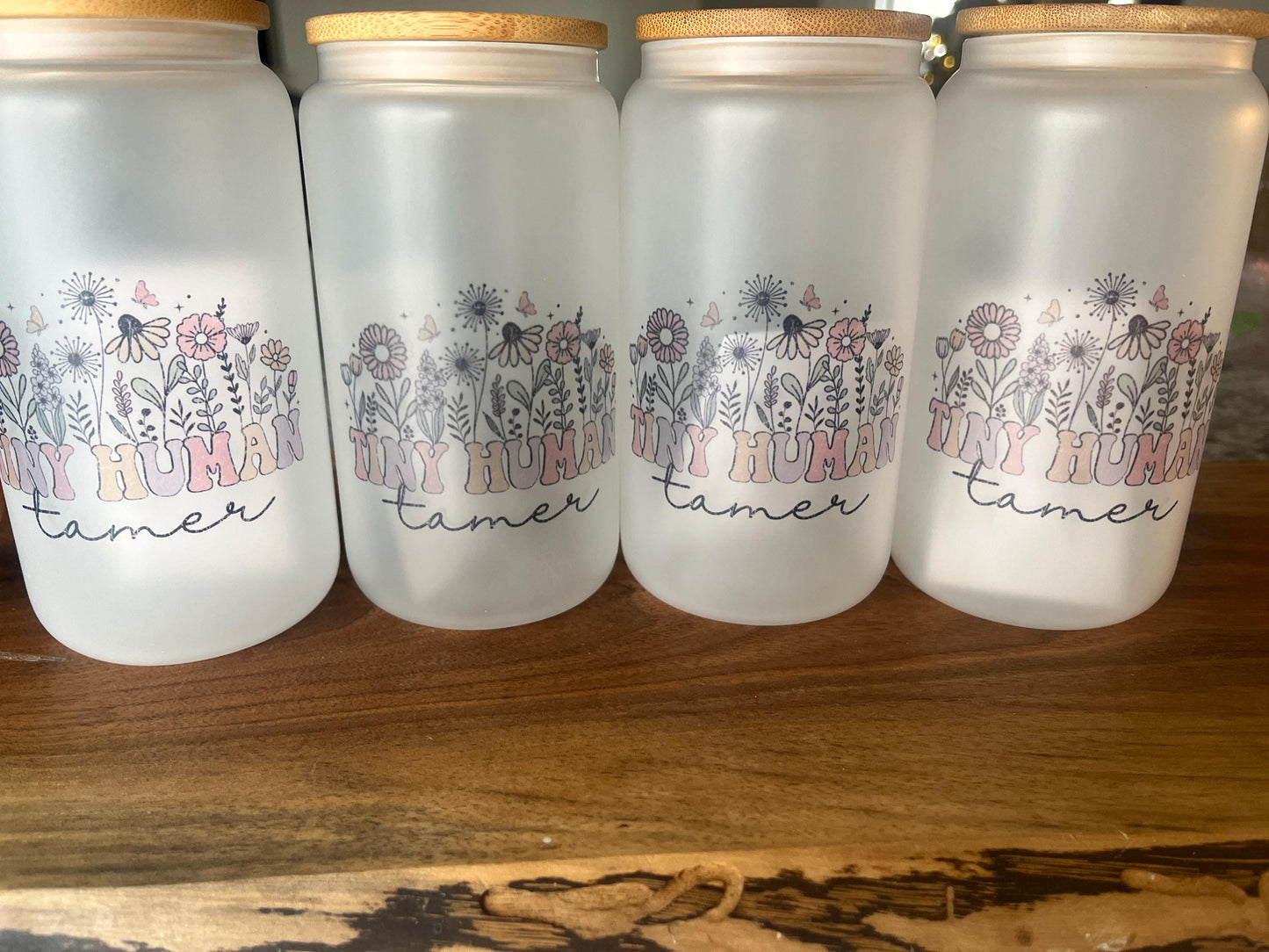 16oz Glass Can Cup With lid and Straw | Teacher Cup | Teacher Gift | Libby Cup | Beer Can Glass | Education Assistant Gift | Daycare Gift